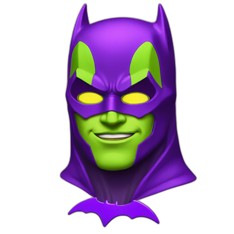 lemon-green-and-purple-neon-batman emoji