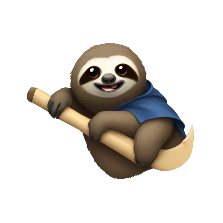 Sloth with a bat emoji