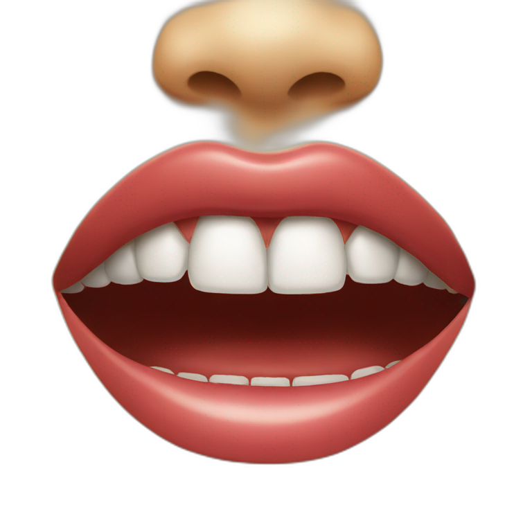 Bite lip emoji