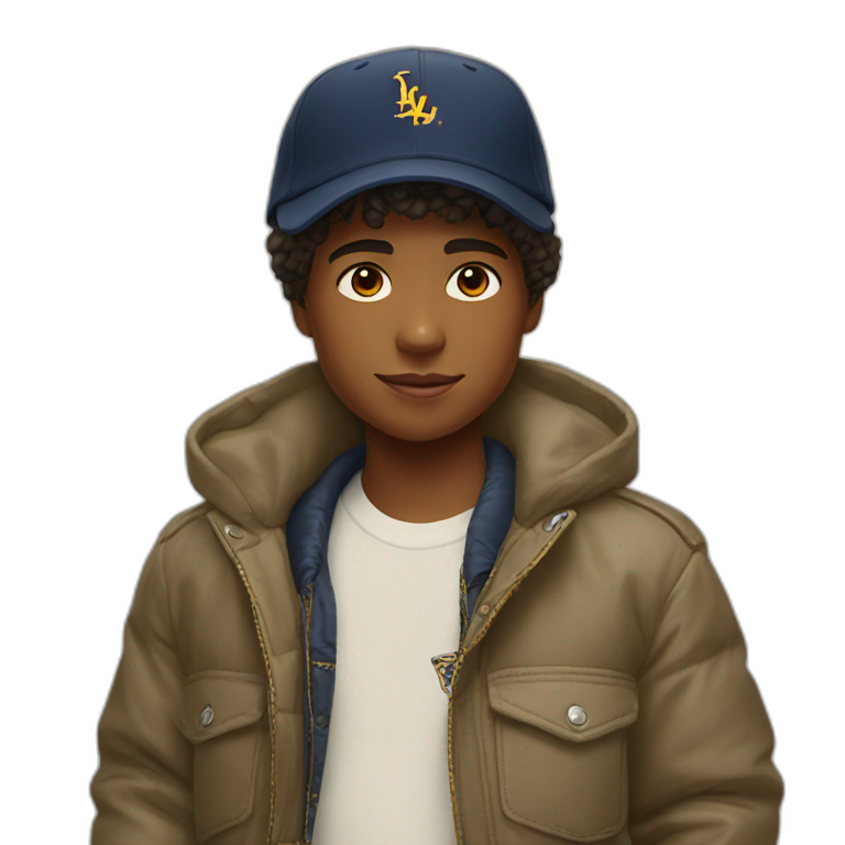 Boy with Ralph Lauren cap emoji