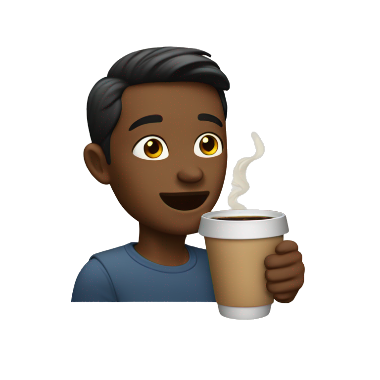 dashung drinking coffee emoji