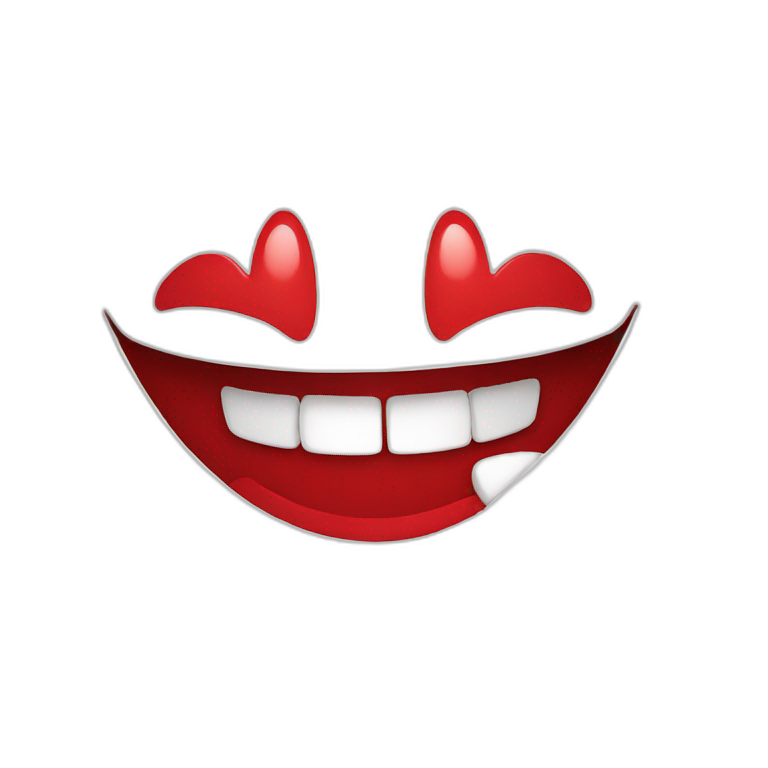Happy smile red emoji