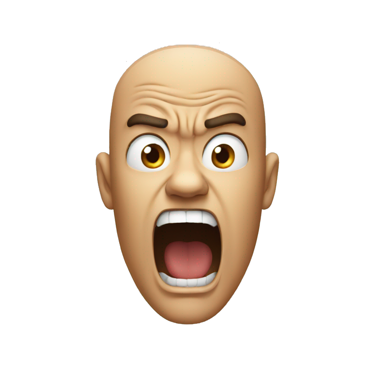 Angry man screaming emoji