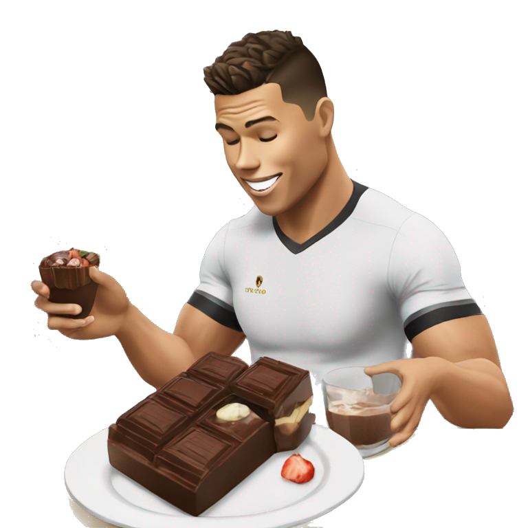 Ronaldo eating Chocolate emoji