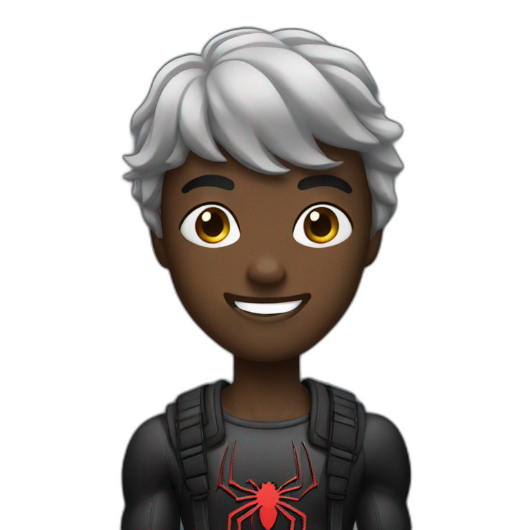 black spiderman emoji