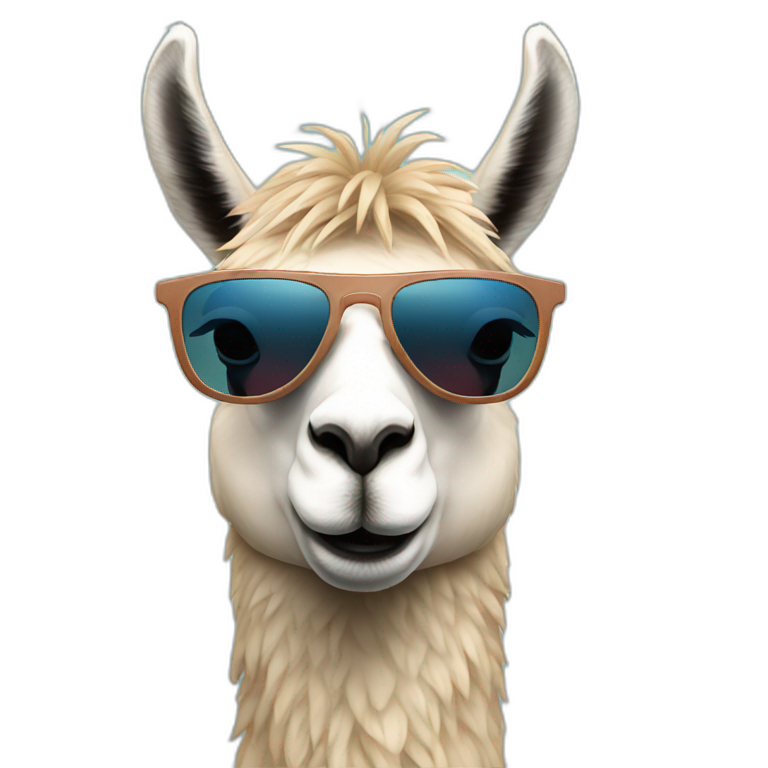 llama wearing sunglasses emoji