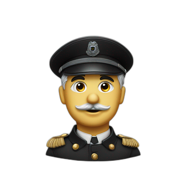 Charlie Chaplin with a German military cap emoji
