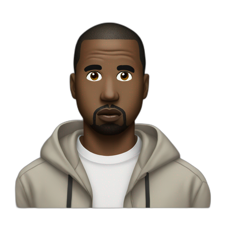 Kanye West wearing Vultures shirt and Jason Vorhees mask emoji
