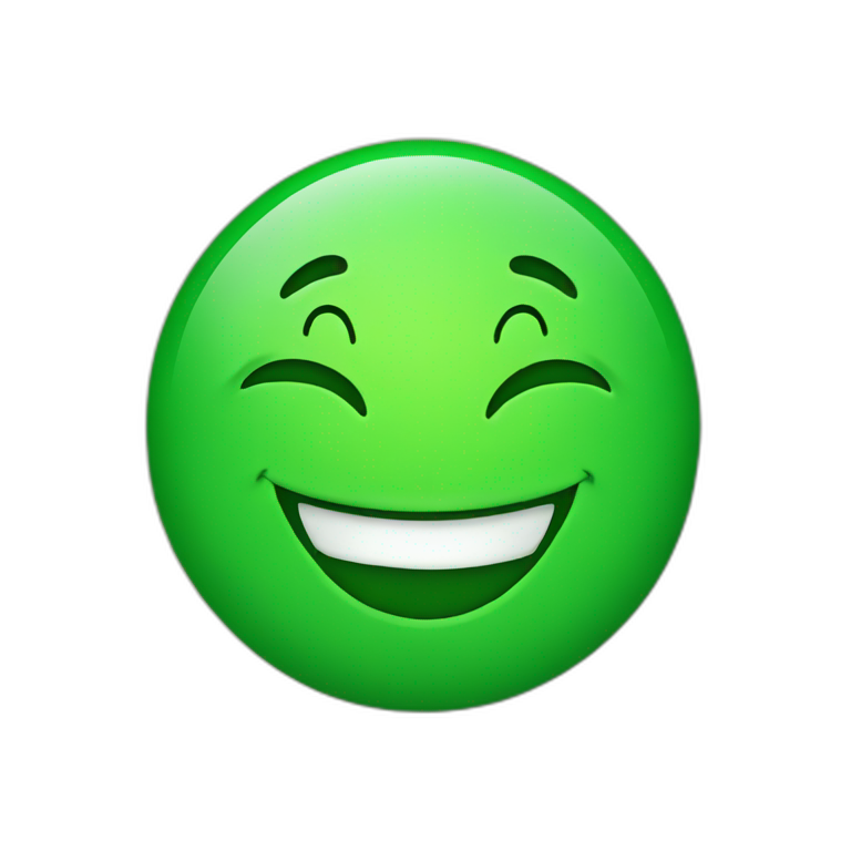 green emoji happy face emoji