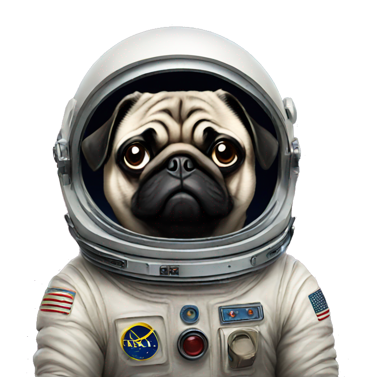 pugs in space emoji