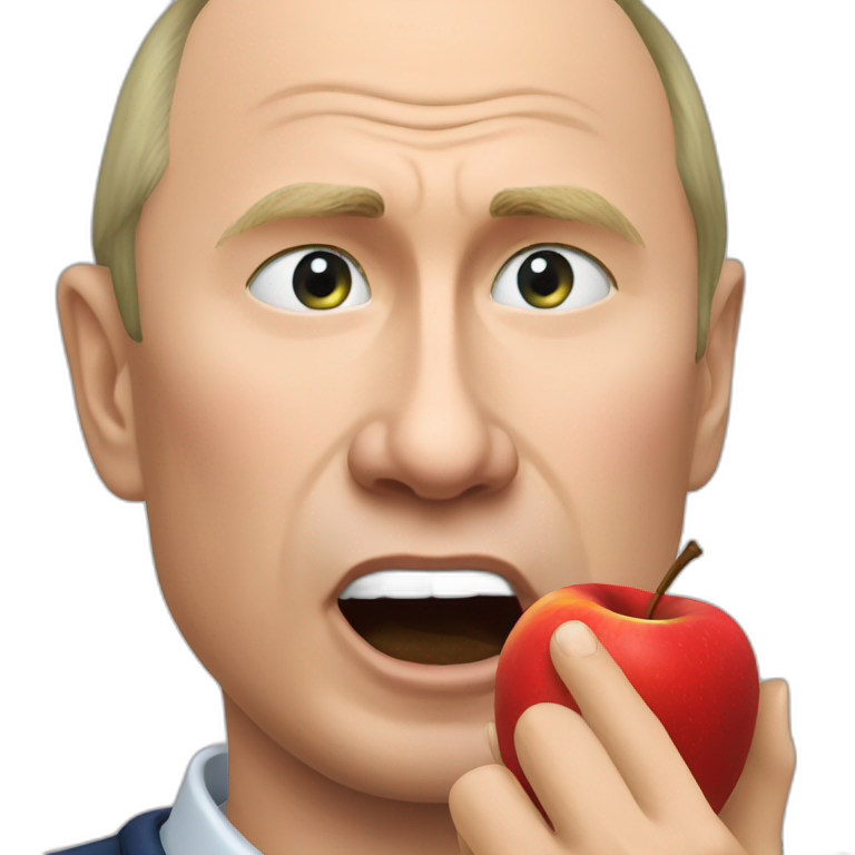 putin eating apple  emoji