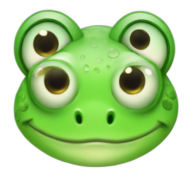 Cute frog emoji