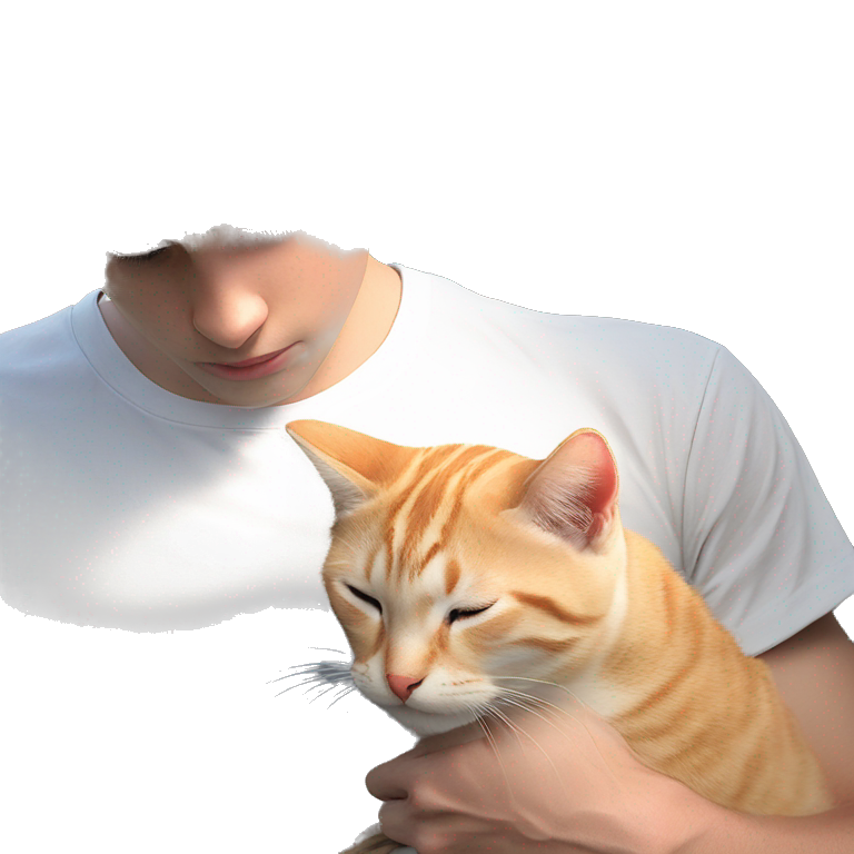 boy with cat in hands emoji