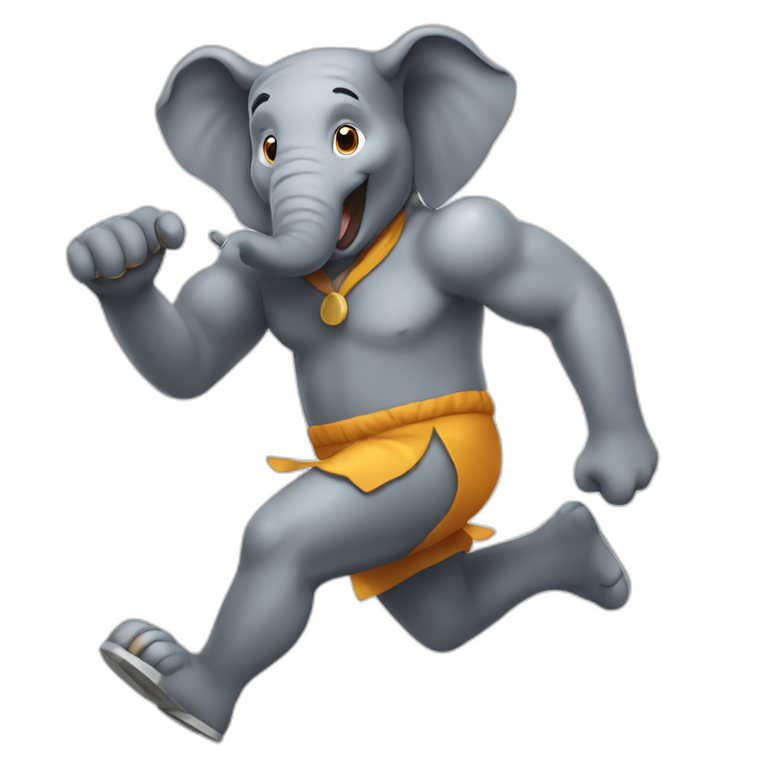 elephant guy running emoji