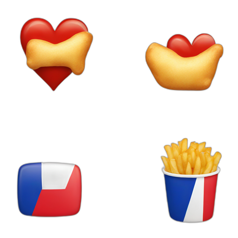 poutin, french flag, heart emoji