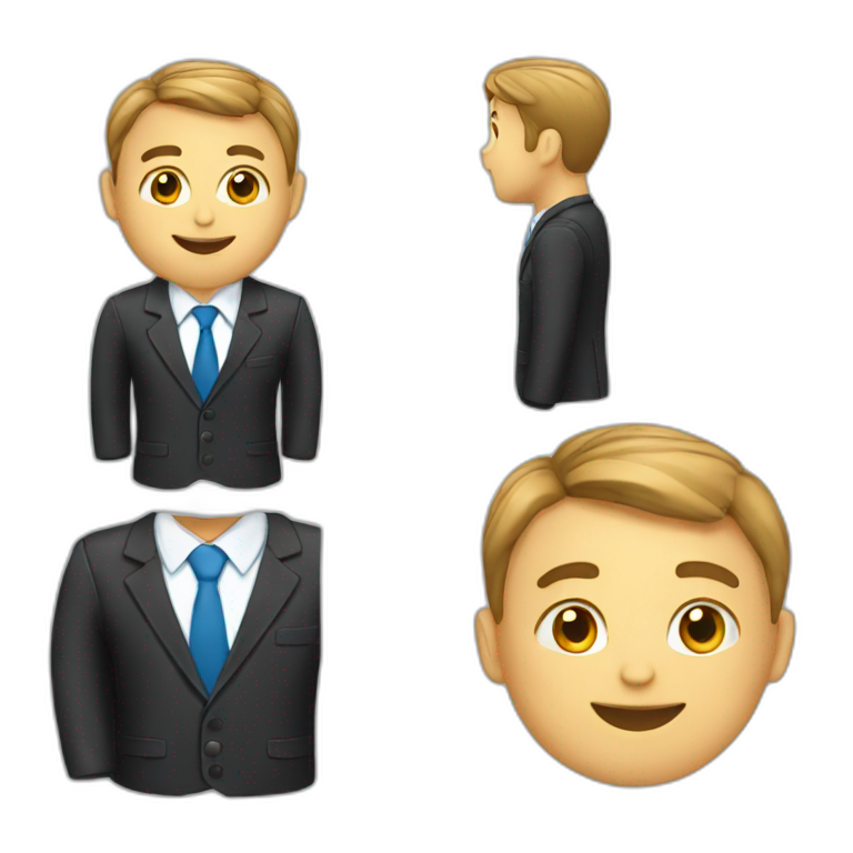 suit men with portafolio emoji