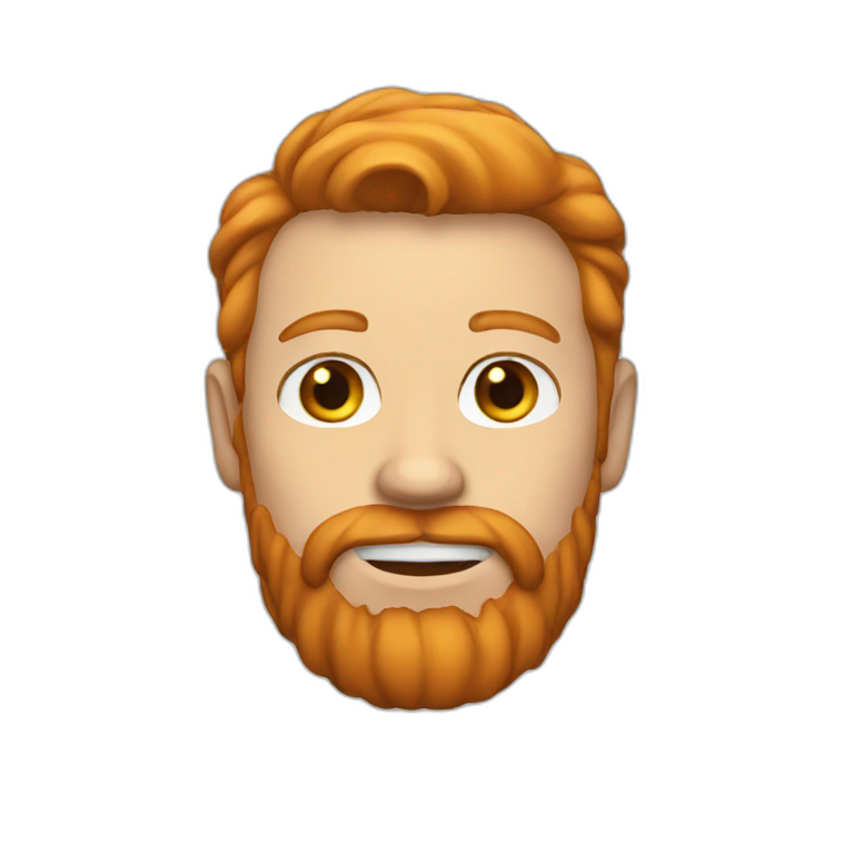 white man ginger beard emoji