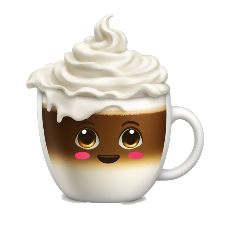 Coffe with whipped cream  emoji