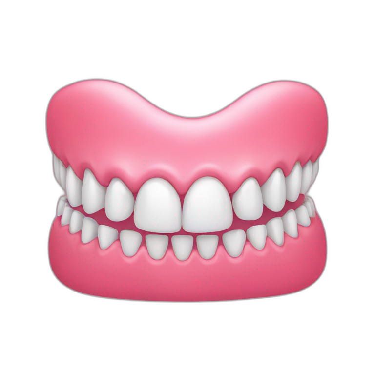 a teeth gum with teeth emoji