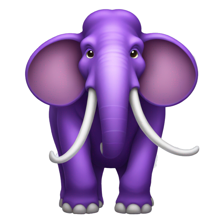 a purple mammoth emoji