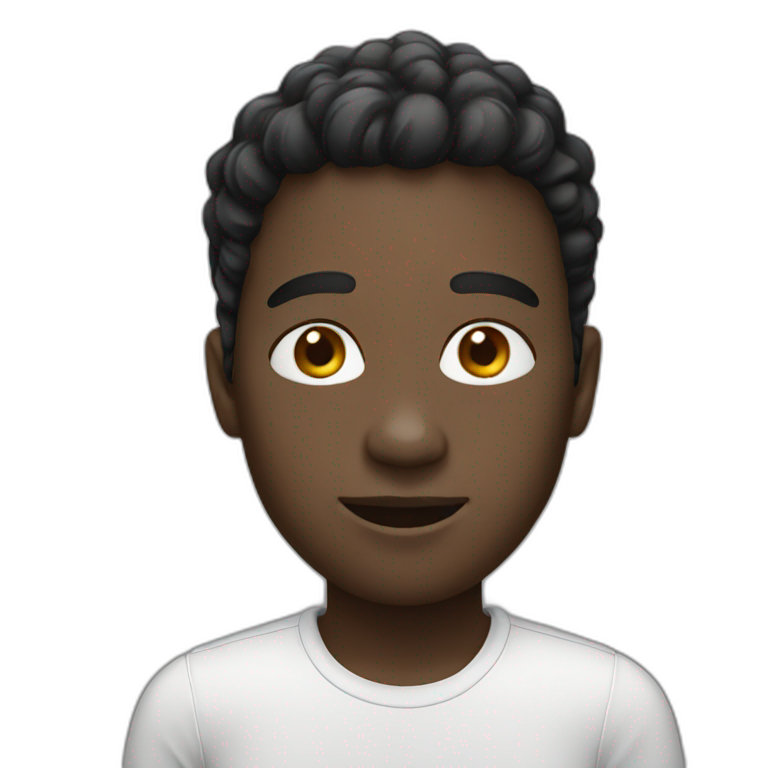 black and white person emoji