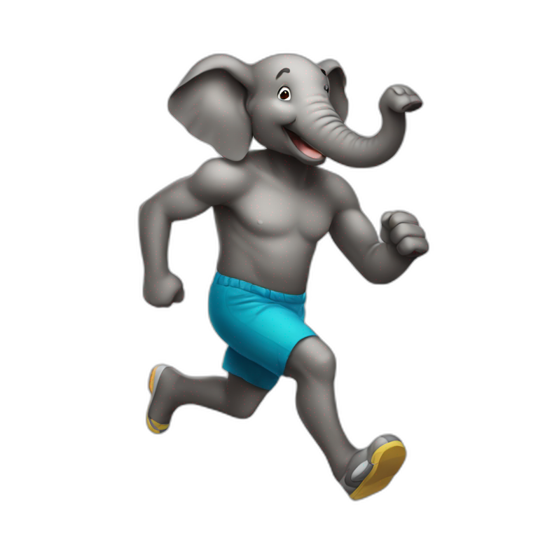 elephant guy running emoji
