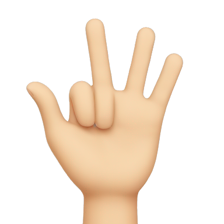 hand show 3 fingers emoji