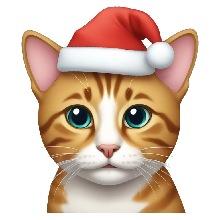 Cat on Christmas emoji
