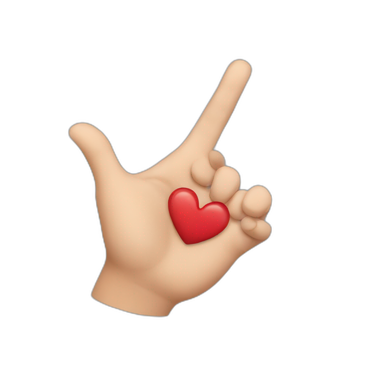mini heart gesture emoji