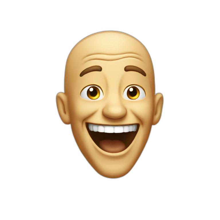 Crazy man laughing emoji