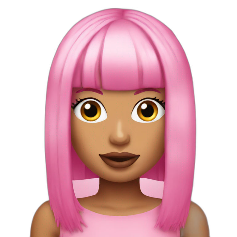 nicki minaj pink hair emoji