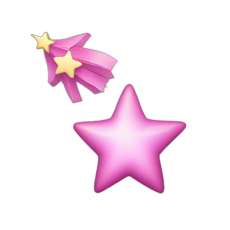 Pink shooting star emoji
