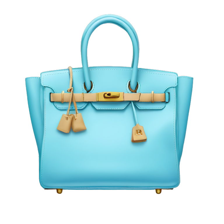 Baby blue birkin bag emoji AI Emoji Generator