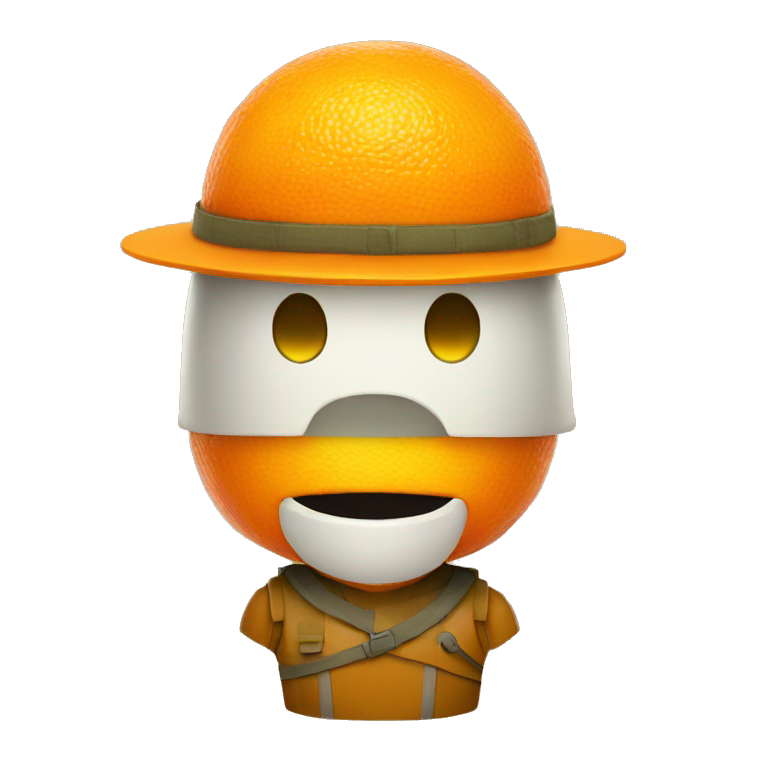 orange fruit soldier emoji