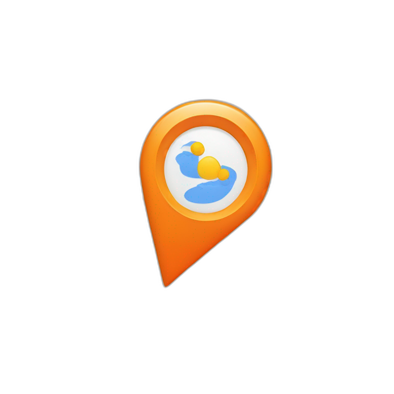 google location pin orange emoji