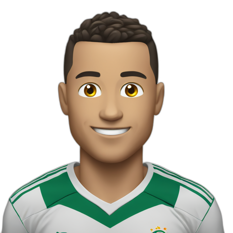 Ronaldo with smiley face emoji