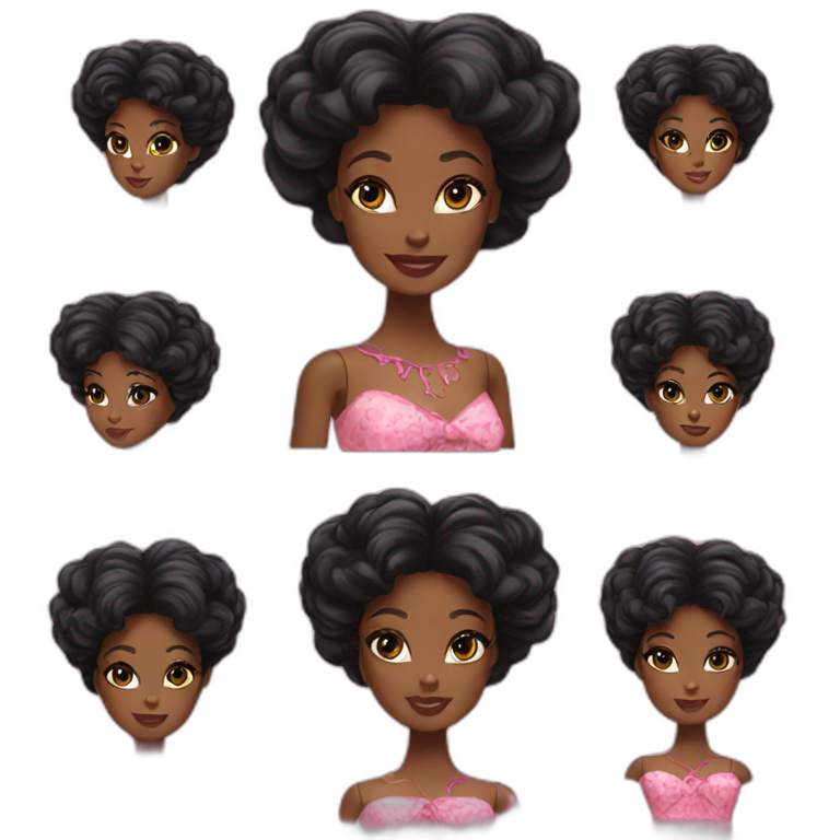 black barbie emoji