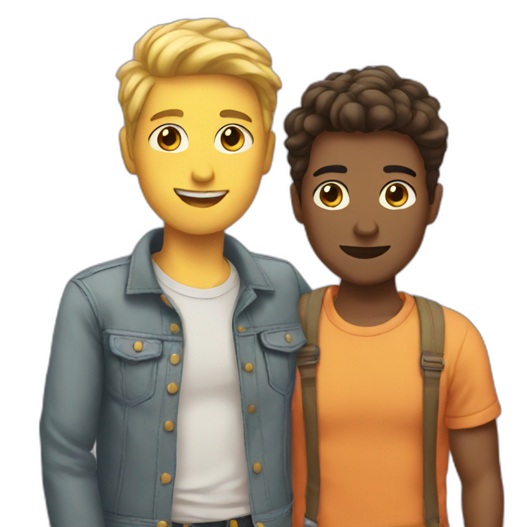 Couple gay emoji