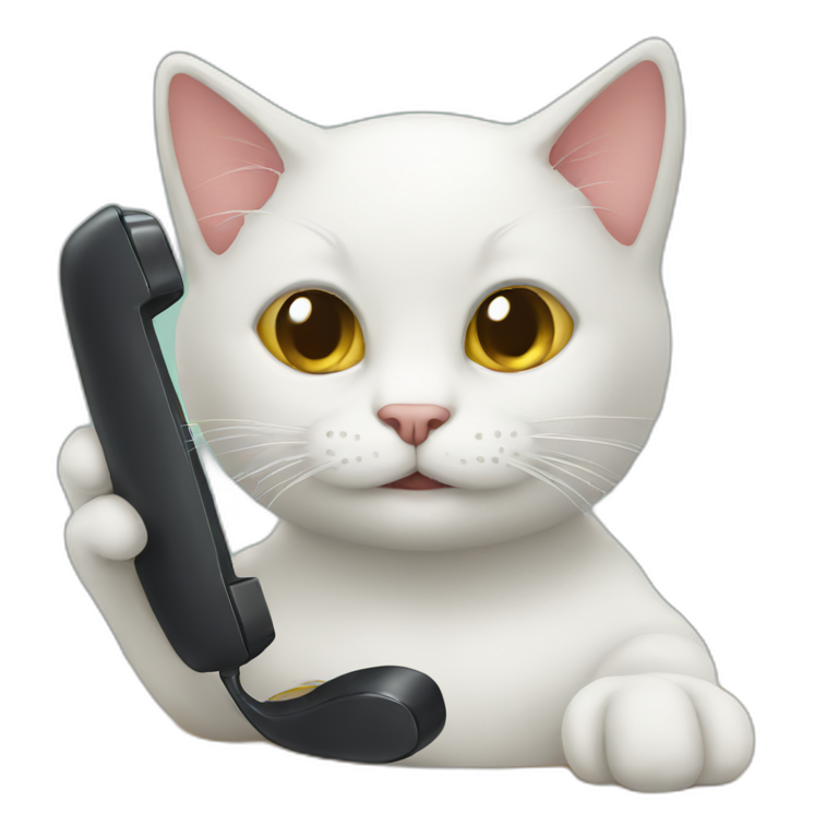 Cat on phone emoji