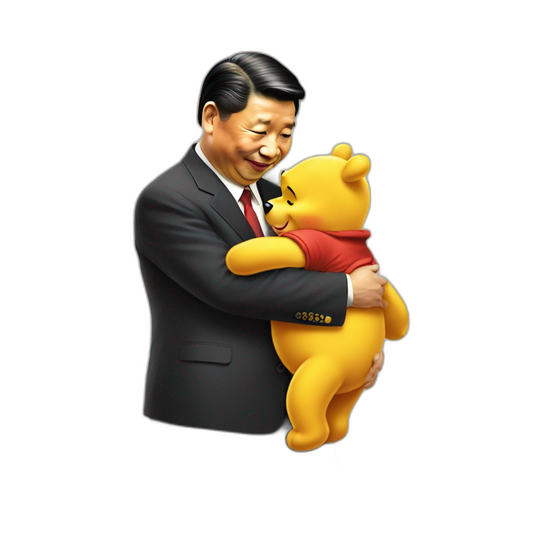 xi jinping Hugging winnie the pooh emoji