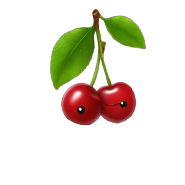 Cherries in the hands emoji