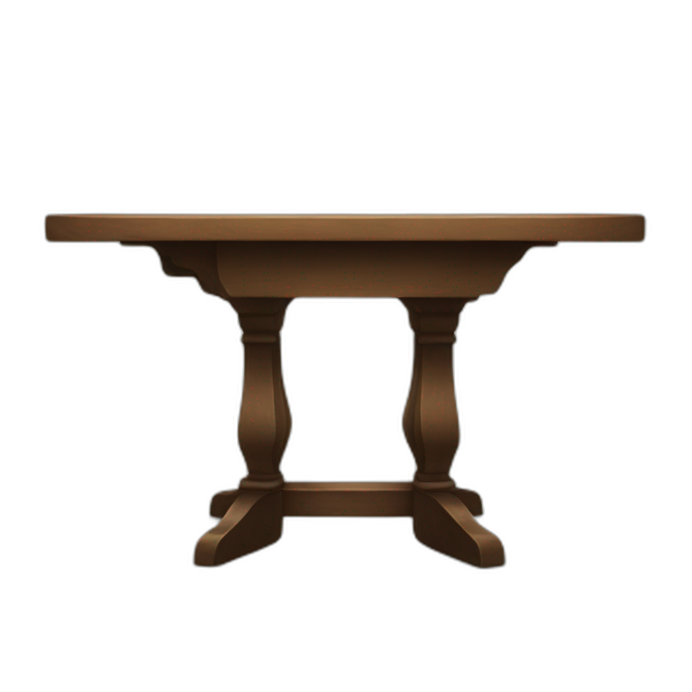 A table facing towards me emoji