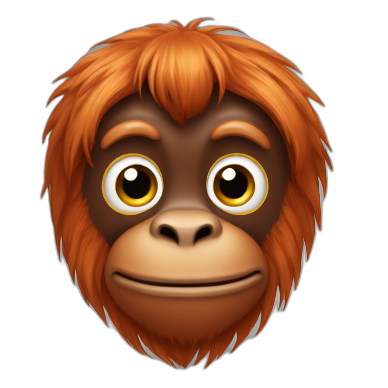Ginger orangutan emoji
