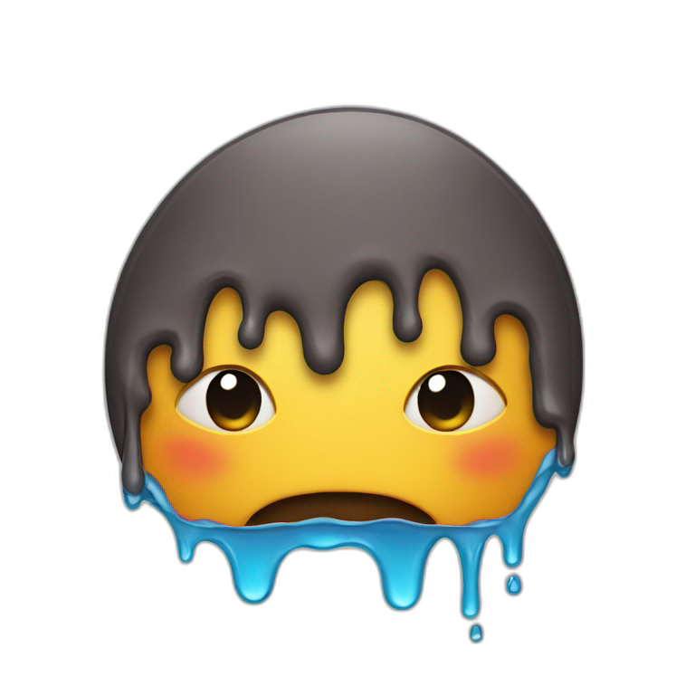 Facing melting emoji emoji