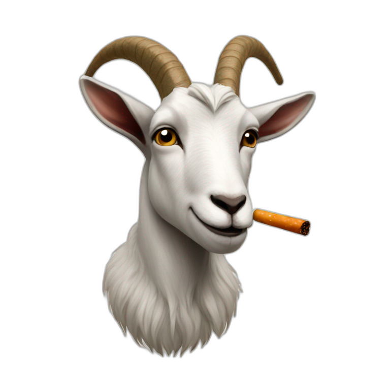 goat smoking emoji