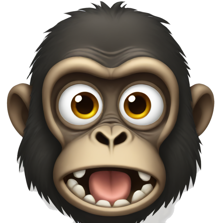 Shocked ape emoji