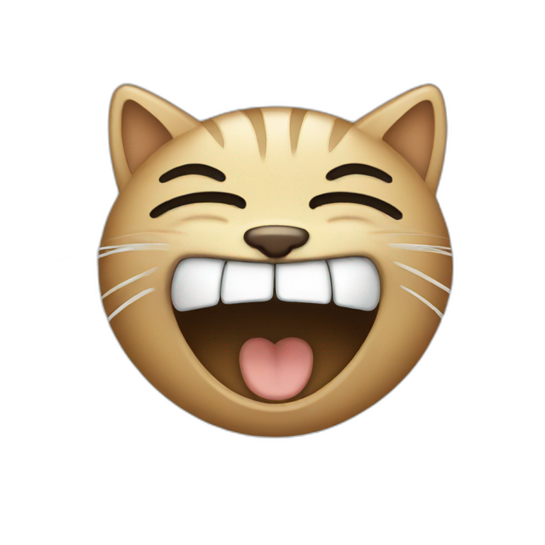 Crying man laughing cat emoji