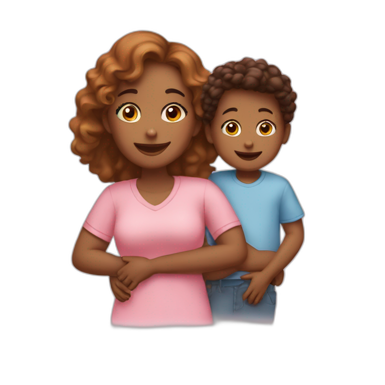 Single mom up two kids ￼ emoji