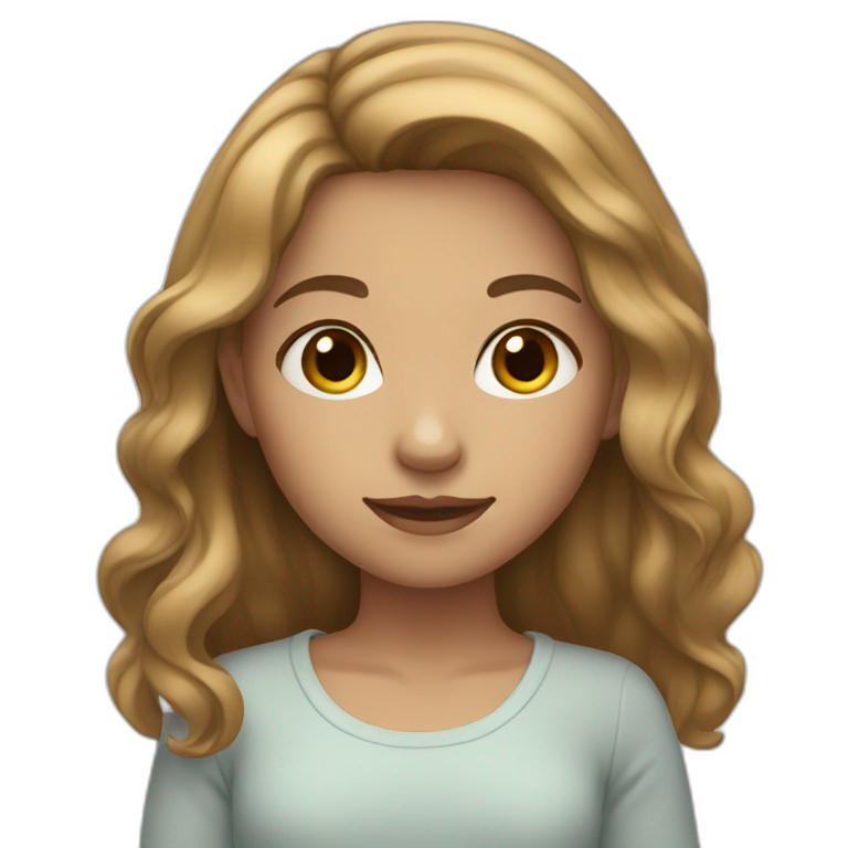girl with light brown hair  emoji