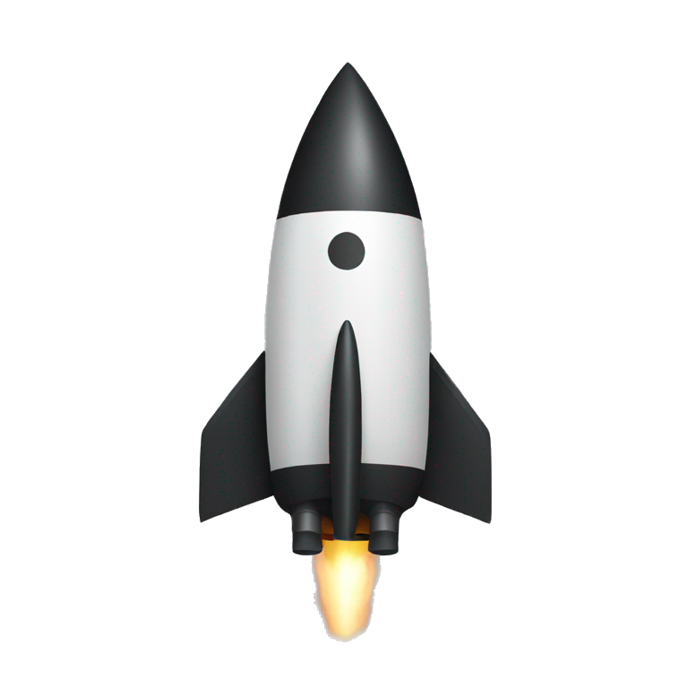 black rocket emoji